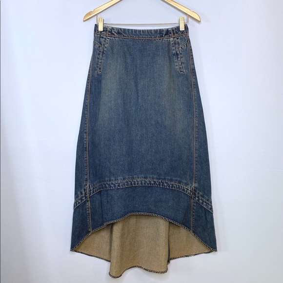 Vintage denim high/low skirt - Picture 5 of 8